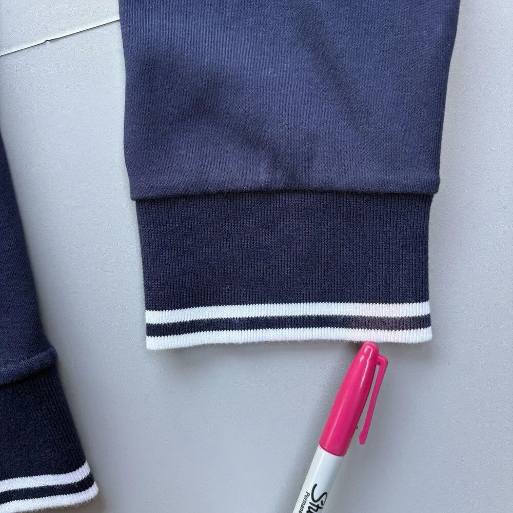 Polo Ralph Lauren Jacket Men Large Navy Track Full Zip USA Flag Pony Preppy